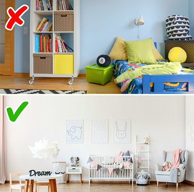دکوراسیون 1) دیوار رنگی برای دکور داخلی اتاق بچه