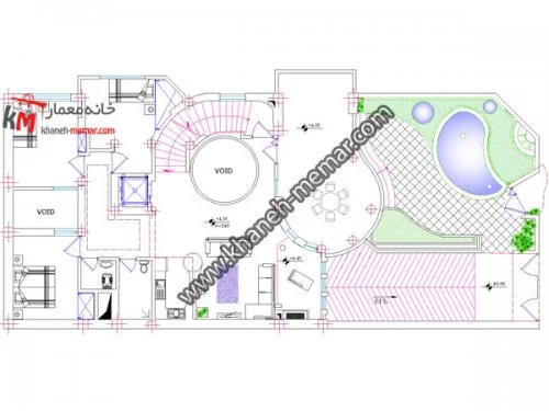  طراحی نقشه ساختمان مسکونی دوبلکس