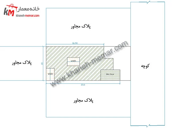 نقشه دو طبقه روی پارکینگ سه واحدی عرض 10 متر و نمای مدرن زیبا 5 سایت پلان نقشه دو طبقه روی پارکینگ سه واحدی عرض 10