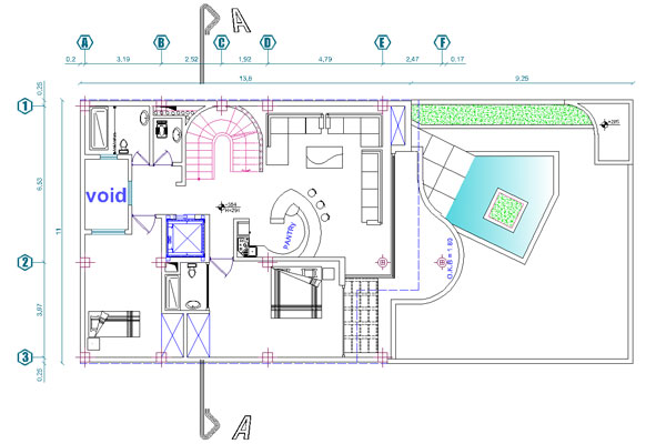 منزل نقشه Residential building map design