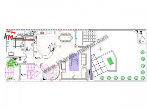 نقشه خانه دوبلکس به همراه فایل نما مدرن
