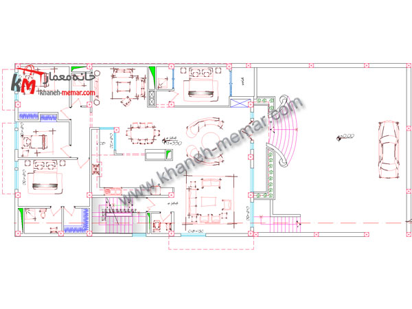 خانه معمار |نقشه خانه Residential building map design