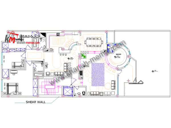 نقشه لندسکیپ Residential building map design