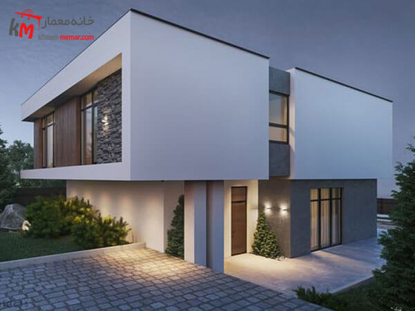نما ساختمان ساده و شیک متریال قابل استفاده در طراحی نمای مدرن