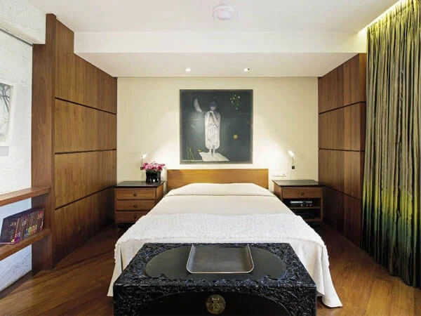 دکوراسیون اتاق از ام دی اف طرح چوب در نظر گرفتن فضای مناسب برای تخت خواب