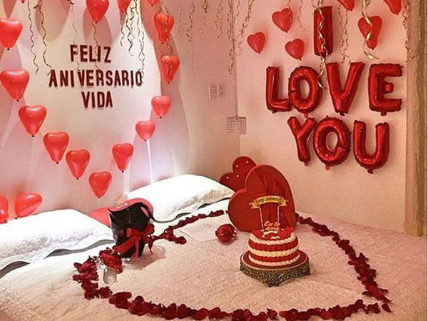 تزیین اتاق خواب عروس با رنگ قرمز