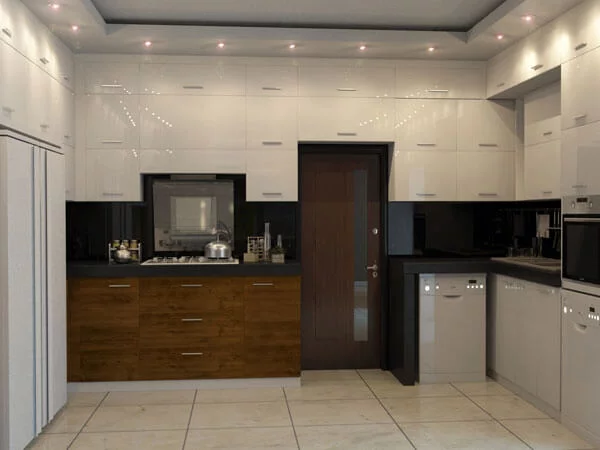 استفاده از نورپردازی در کابینت آشپزخانه مناسب با رنگ کابینت و سبک طراحی دکوراسیون آشپزخانه