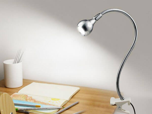 چراغ با گیره قابل نصب بر روی میز گردنی قابل تنظیم