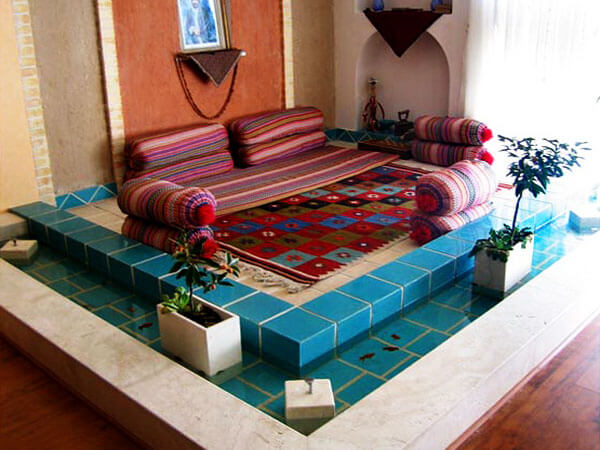 آب نما طراحی شده به سبک سنتی آبنما با طرح ایرانی