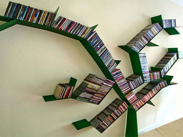 کتابخانه طرح درختی شیک و با کیفیت به سبک مدرن