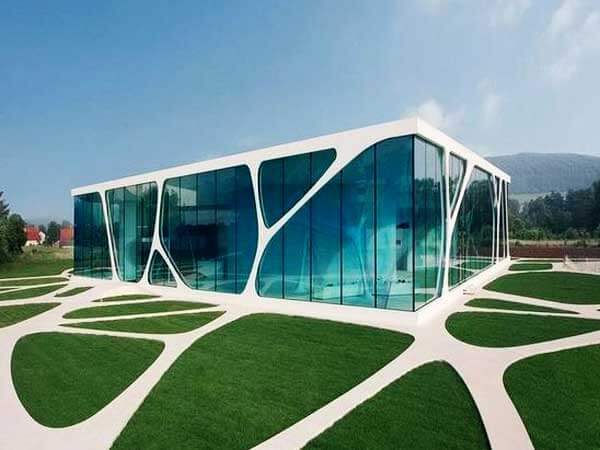 سرعت بالای اجرای نمای کراتین وال نمای شیشه ای شیک و مدرن