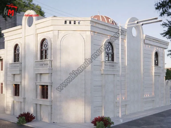 نقشه دوبلکس پنج خواب 160 متری عرض 10.22 با سه طرف نما 8 نمای ساختمان دو طبقه کلاسیک از سنگ