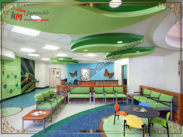 استفاده از رنگ سبز برای دکوراسیون داخلی مطب