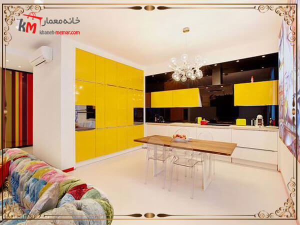 انتخاب رنگ زرد به عنوان دکوراسیونی ایده آل برای آشپزخانه ها