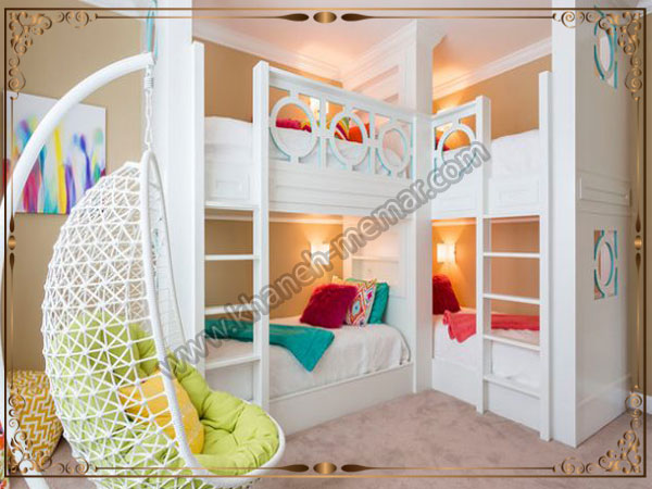 استفاده از تخت خواب دو طبقه در اتاق خواب کوچک