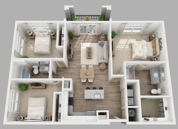 نقشه خانه سه خوابه 150 متری شمالی 1 three-bedroom houses