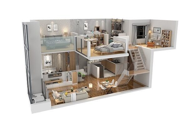 نقشه ویلای دوبلکس 70 متری 3 نمای بیرونی ویلای دوبلکس 70 متری