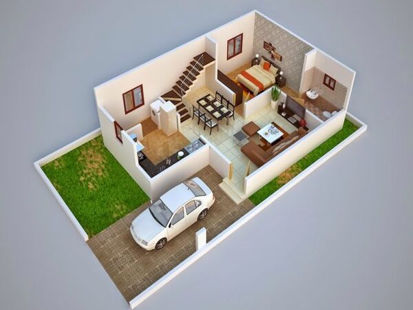 Duplex villa plan-2