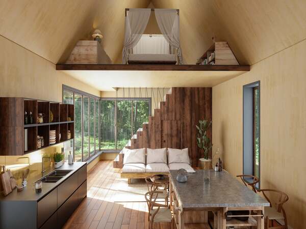 نقشه ویلای کوچک و زیبا 2 ویلای کوچک