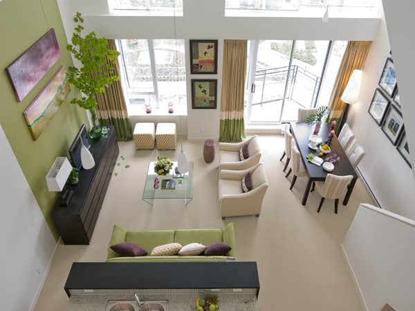 7 ایده برای دکور پذیرایی مربع 1 Square living room decor