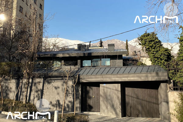 طراحی نمای خارجی ساختمان با محصولات مدرن فلزی آرک متال 2 آرک متال - فولاد کورتن - نمای مدرن فلزی ساختمان