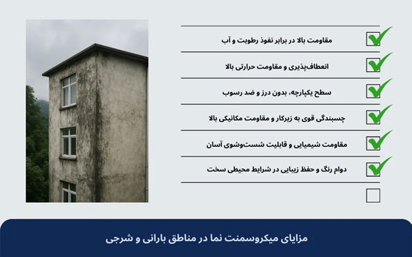 میکروسمنت در مناطق مرطوب