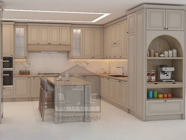 مدلهای جدید کابینت آشپزخانه نئوکلاسیک 2026 چیست؟ از طراحی تا انتخاب رنگ و متریال 2 نیمارکی - مدلهای جدید کابینت آشپزخانه نئوکلاسیک 2026 چیست؟ از طراحی تا انتخاب رنگ و متریال
