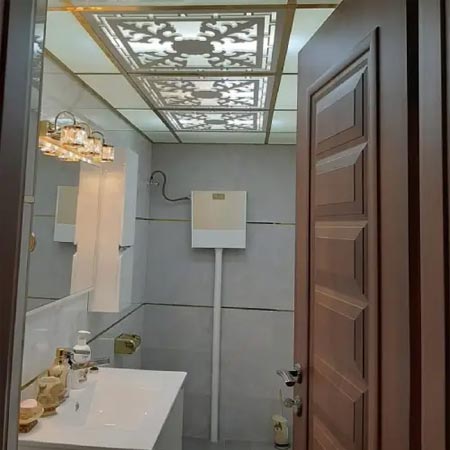انواع سقف کاذب و کاربرد آنها در فضاهای مختلف 2 سقف کاذب سرویس بهداشتی