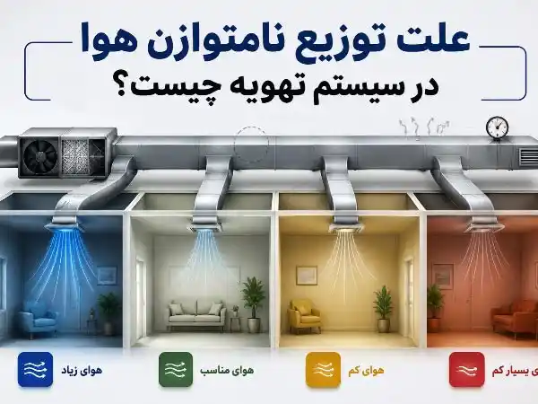 علت توزیع نا متوازن هوا در سیستم تهویه