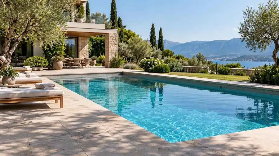 Outdoor swimming pool-2 سقف برای استخر