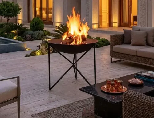 راهنمای دیزاین حیاط ویلایی با استفاده از بخاری هیزمی و آتشدان